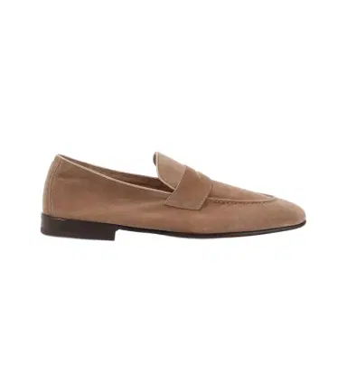 Brunello Cucinelli Suede penny loafers | Thumbnail 1 Brunello Cucinelli Suede penny loafers | Thumbnail 1