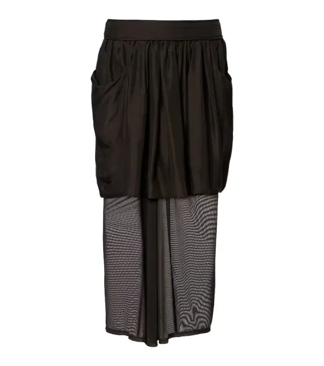 Lemaire Draped semi-sheer silk midi skirt