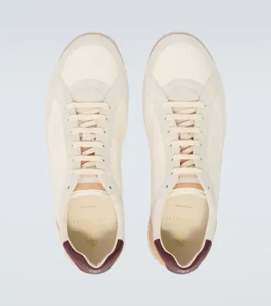 Brunello Cucinelli Suede-trimmed leather sneakers | Thumbnail 2 Brunello Cucinelli Suede-trimmed leather sneakers | Thumbnail 2
