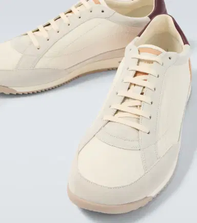 Brunello Cucinelli Suede-trimmed leather sneakers | Thumbnail 6 Brunello Cucinelli Suede-trimmed leather sneakers | Thumbnail 6