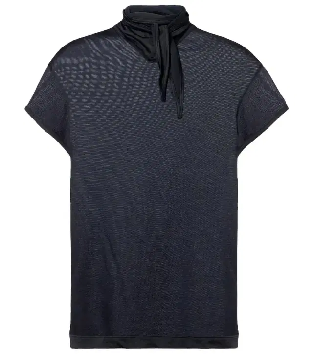 Lemaire Scarf-detail jersey top