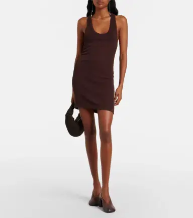Lemaire Ribbed crêpe minidress | Thumbnail 4