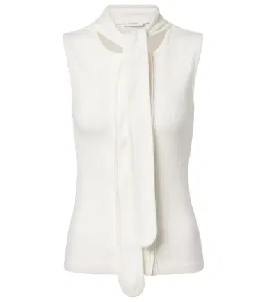 Lemaire Scarf-detail cotton and linen jersey top | Thumbnail 1