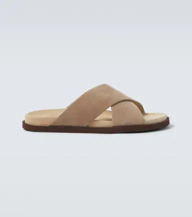 Brunello Cucinelli Suede slides | Thumbnail 4