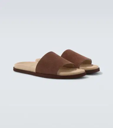 Brunello Cucinelli Suede slides | Thumbnail 2