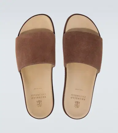 Brunello Cucinelli Suede slides | Thumbnail 4