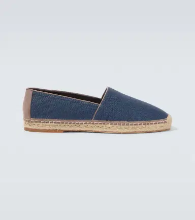 Brunello Cucinelli Suede-trimmed canvas espadrilles | Thumbnail 2