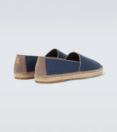 Brunello Cucinelli Suede-trimmed canvas espadrilles | Thumbnail 3