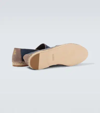 Brunello Cucinelli Suede-trimmed canvas espadrilles | Thumbnail 6
