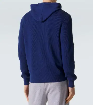 Brunello Cucinelli Ribbed-knit cotton zip-up hoodie | Thumbnail 3