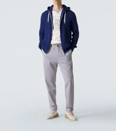 Brunello Cucinelli Ribbed-knit cotton zip-up hoodie | Thumbnail 4