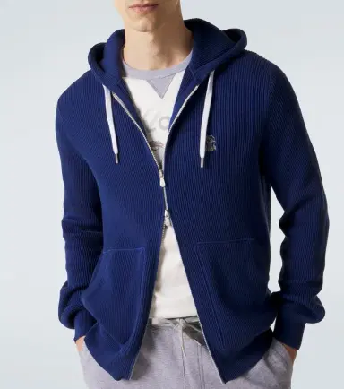Brunello Cucinelli Ribbed-knit cotton zip-up hoodie | Thumbnail 5
