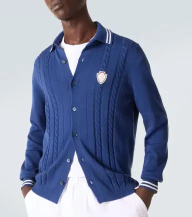 Brunello Cucinelli Cable-knit embroidered cotton cardigan | Thumbnail 5