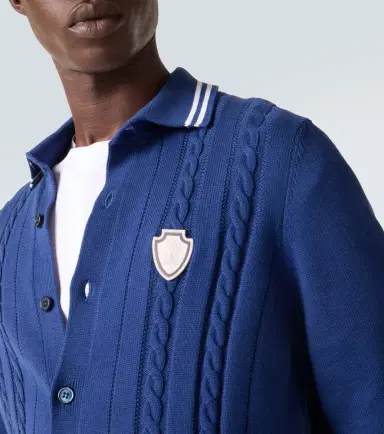 Brunello Cucinelli Cable-knit embroidered cotton cardigan | Thumbnail 6