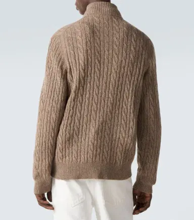 Loro Piana Cable-knit cashmere half-zip sweater | Thumbnail 5