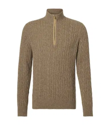 Loro Piana Cable-knit cashmere half-zip sweater | Thumbnail 1