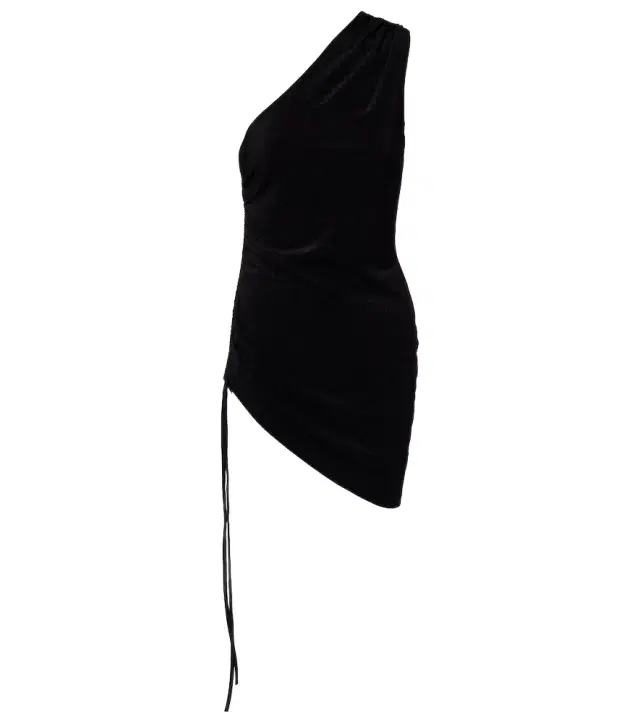 Ruched one-shoulder minidress