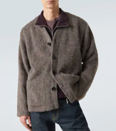 Our Legacy Leather-trimmed cardigan | Thumbnail 2 Our Legacy Leather-trimmed cardigan | Thumbnail 2