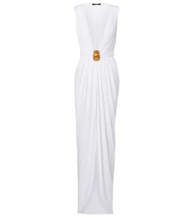 Embellished jersey maxi dress