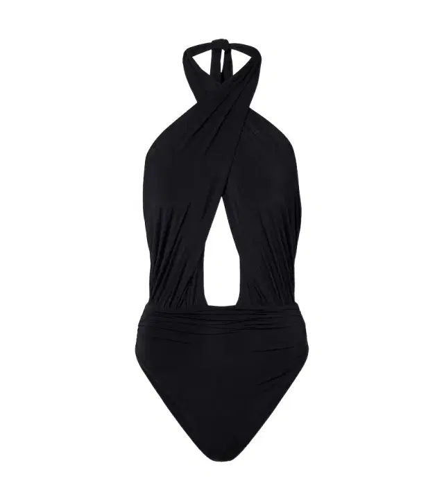 Cutout draped swimsuit