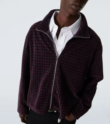 Our Legacy Shrunken cotton-blend velour jacket | Thumbnail 3