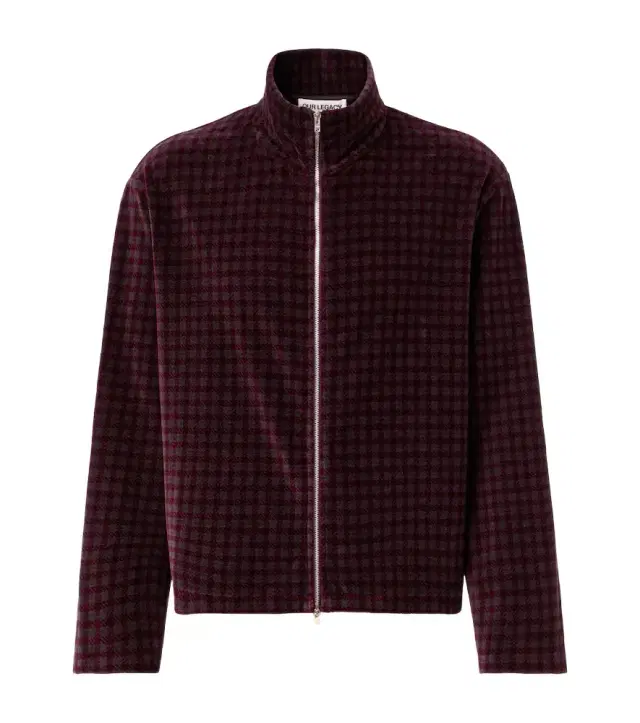 Shrunken cotton-blend velour jacket