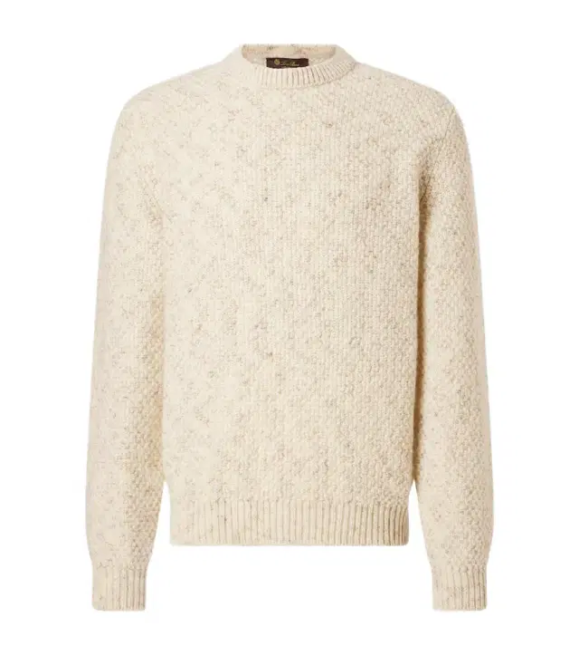 Loro Piana Ash wool, cashmere, linen, and silk sweater