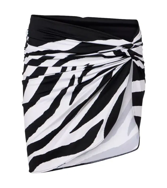 Zebra-print beach cover-up