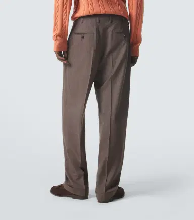 Loro Piana Isaac virgin wool crêpe straight pants | Thumbnail 4