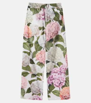 Dolce & Gabbana Kids Floral cotton poplin wide-leg pants | Thumbnail 3