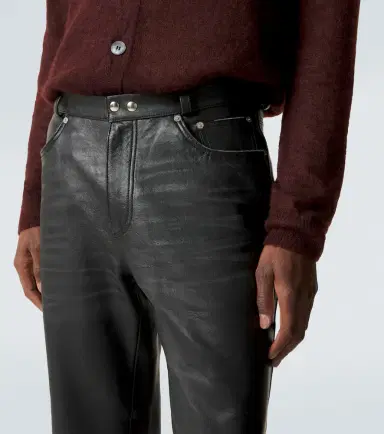 Our Legacy Carlson Cut straight leather pants | Thumbnail 4