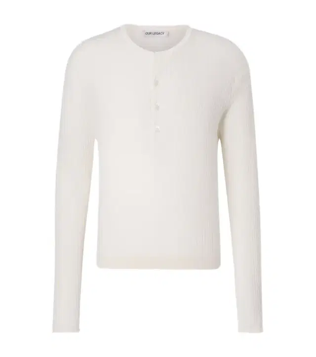 Fine ribbed-knit cotton Henley shirt