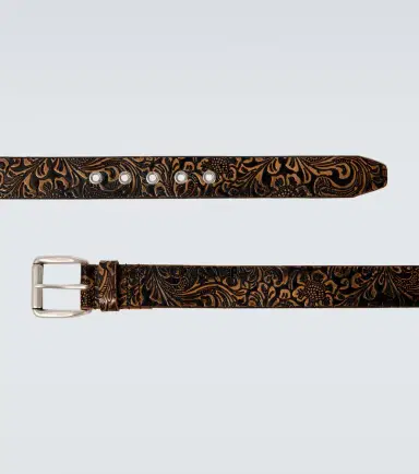 Our Legacy 40mm paisley leather belt | Thumbnail 2