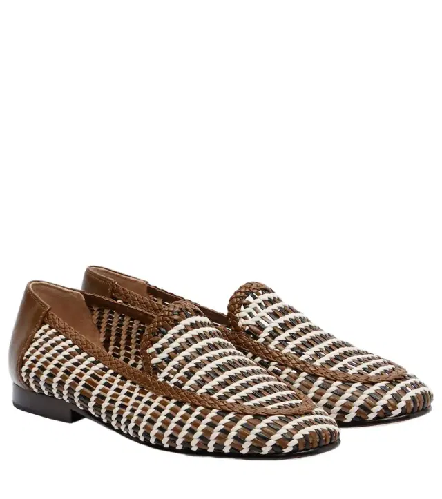 Veronica Beard Prilla woven leather loafers