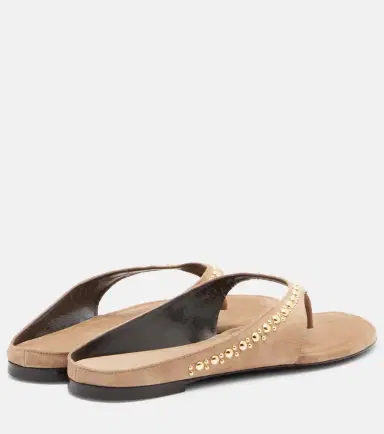 Herbert Levine Sun-kissed embellished suede thong sandals | Thumbnail 3 Herbert Levine Sun-kissed embellished suede thong sandals | Thumbnail 3
