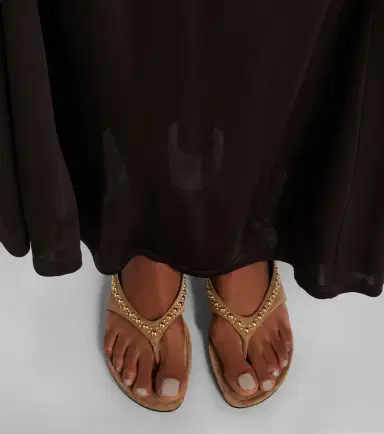 Herbert Levine Sun-kissed embellished suede thong sandals | Thumbnail 6 Herbert Levine Sun-kissed embellished suede thong sandals | Thumbnail 6