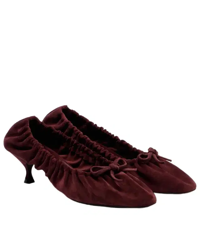 Herbert Levine Gather Around ruched suede pumps