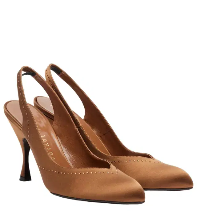 Herbert Levine Star Dust 95 embellished satin slingback pumps