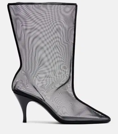 Herbert Levine Drawing A Blank 80 mesh mid-calf boots | Thumbnail 2