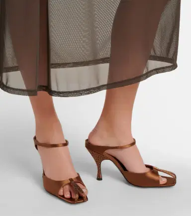 Herbert Levine Hidden Gem embellished satin mules | Thumbnail 5