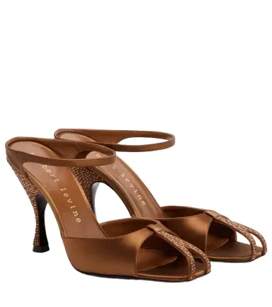 Herbert Levine Hidden Gem embellished satin mules | Thumbnail 1