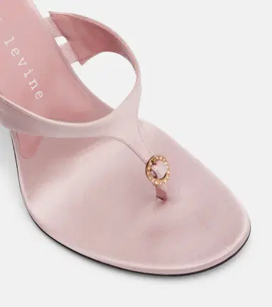 Herbert Levine Kiss And Tell embellished satin thong sandals | Thumbnail 3 Herbert Levine Kiss And Tell embellished satin thong sandals | Thumbnail 3