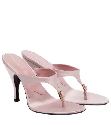Herbert Levine Kiss And Tell embellished satin thong sandals | Thumbnail 1 Herbert Levine Kiss And Tell embellished satin thong sandals | Thumbnail 1