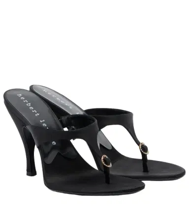 Herbert Levine Kiss And Tell satin thong sandals | Thumbnail 1 Herbert Levine Kiss And Tell satin thong sandals | Thumbnail 1