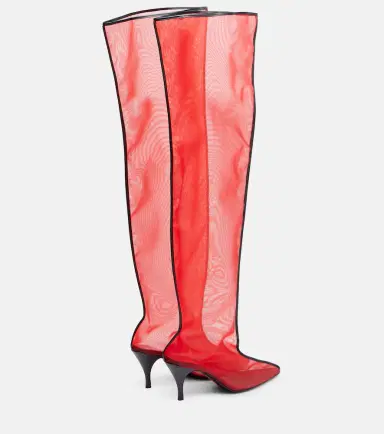 Herbert Levine Drawing A Blank 80 mesh knee-high boots | Thumbnail 2