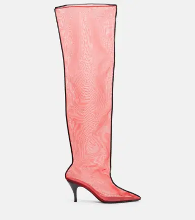 Herbert Levine Drawing A Blank 80 mesh knee-high boots | Thumbnail 4