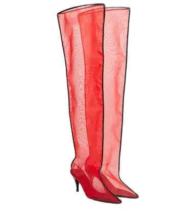 Herbert Levine Drawing A Blank 80 mesh knee-high boots | Thumbnail 1