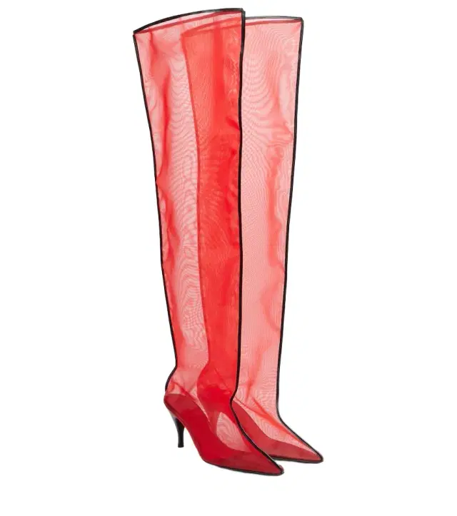 Herbert Levine Drawing A Blank 80 mesh knee-high boots