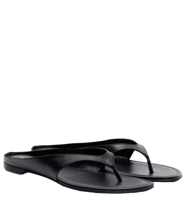 Sun-kissed leather thong sandals