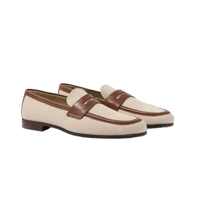 Church's Leather-trimmed loafers